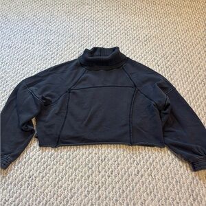 Aerie Black Cropped Turtleneck Sweater